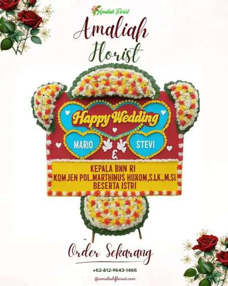 Papan Bunga Pernikahan Pisangan